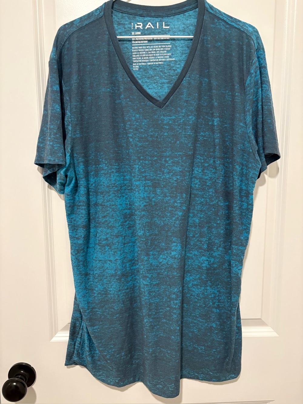 The Rail Blue Heather V-Neck Tee